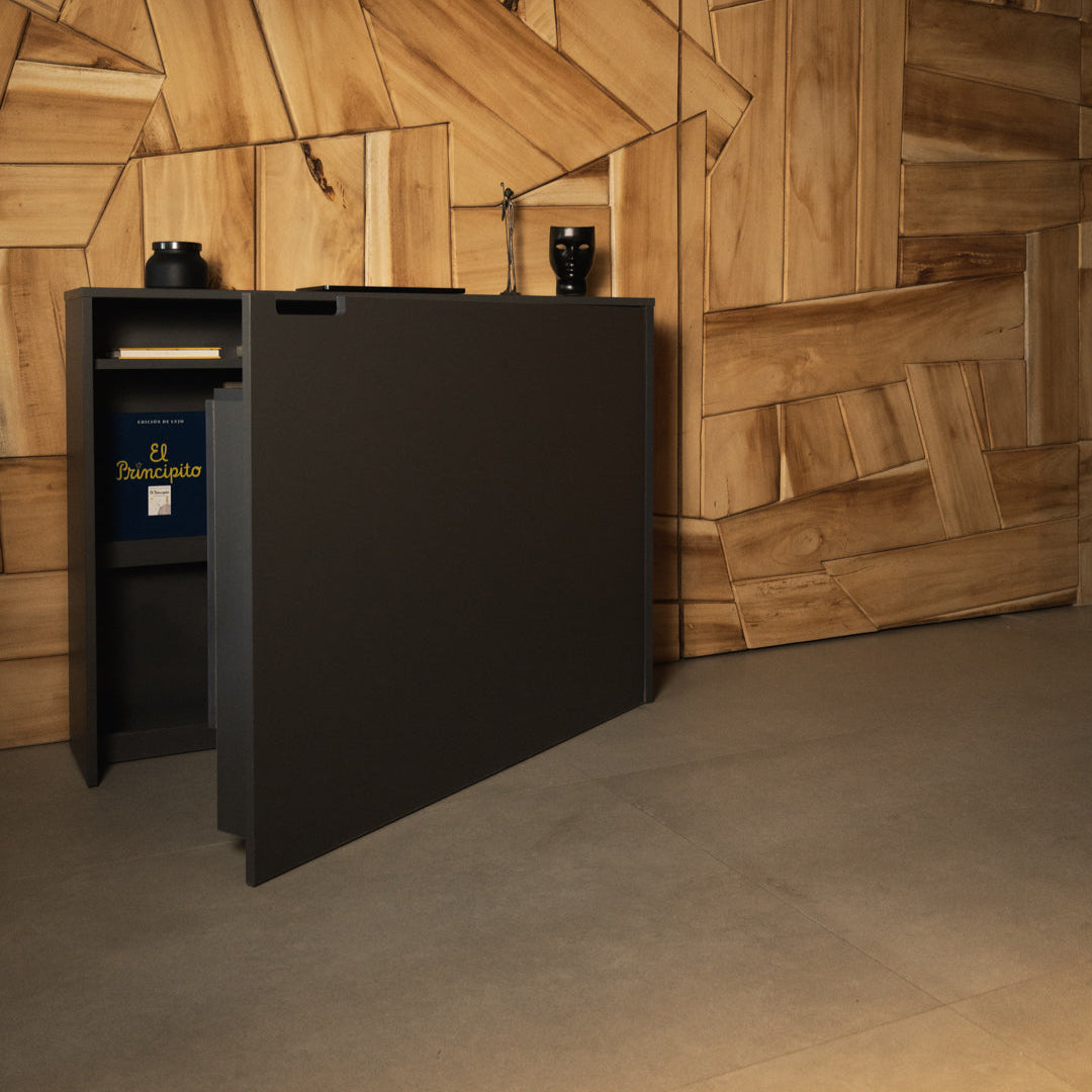 Secuencia del Escritorio FOLD en transformación: de estructura cerrada a superficie funcional.